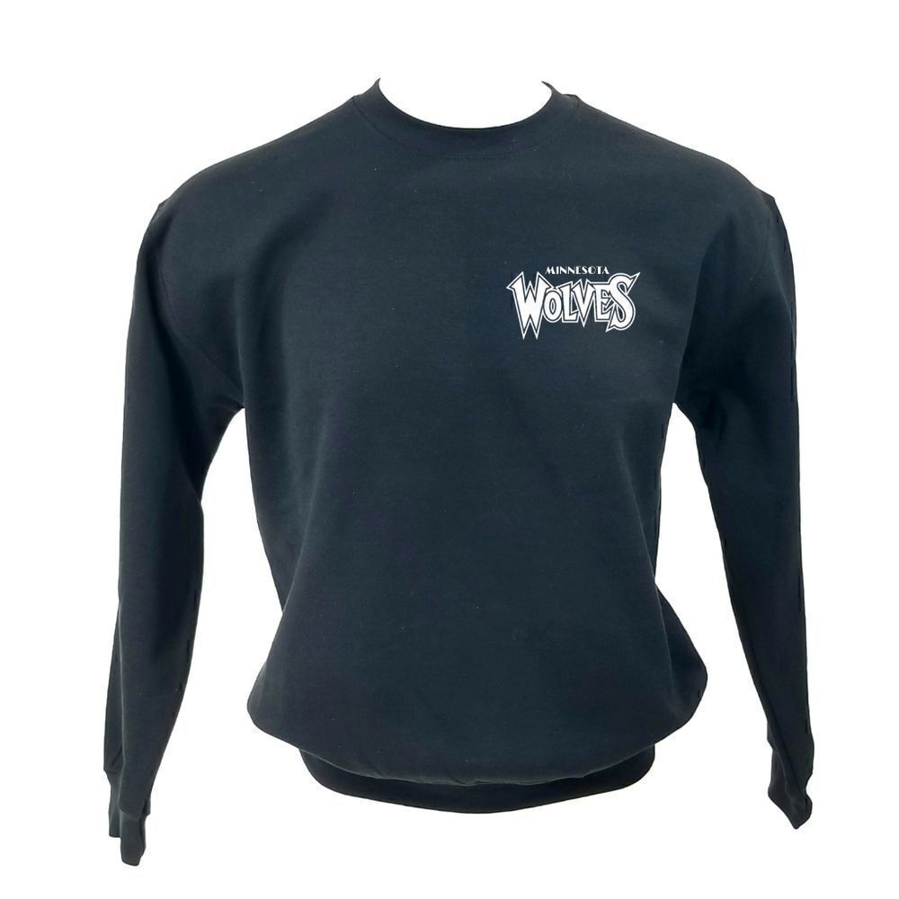 MINNESOTA TIMBERWOLVES Double Script Vintage Logo Pullover Crewneck Sweatshirt